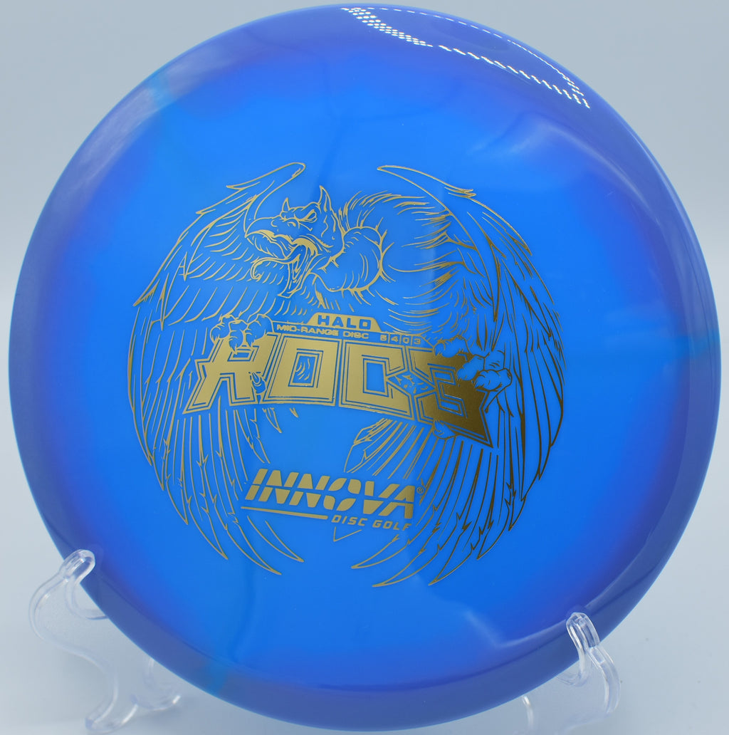 An Innova Halo Star Roc3 holding a perfect straight line through the trees at South Hills Disc Golf Course in Lebanon, Pennsylvania.