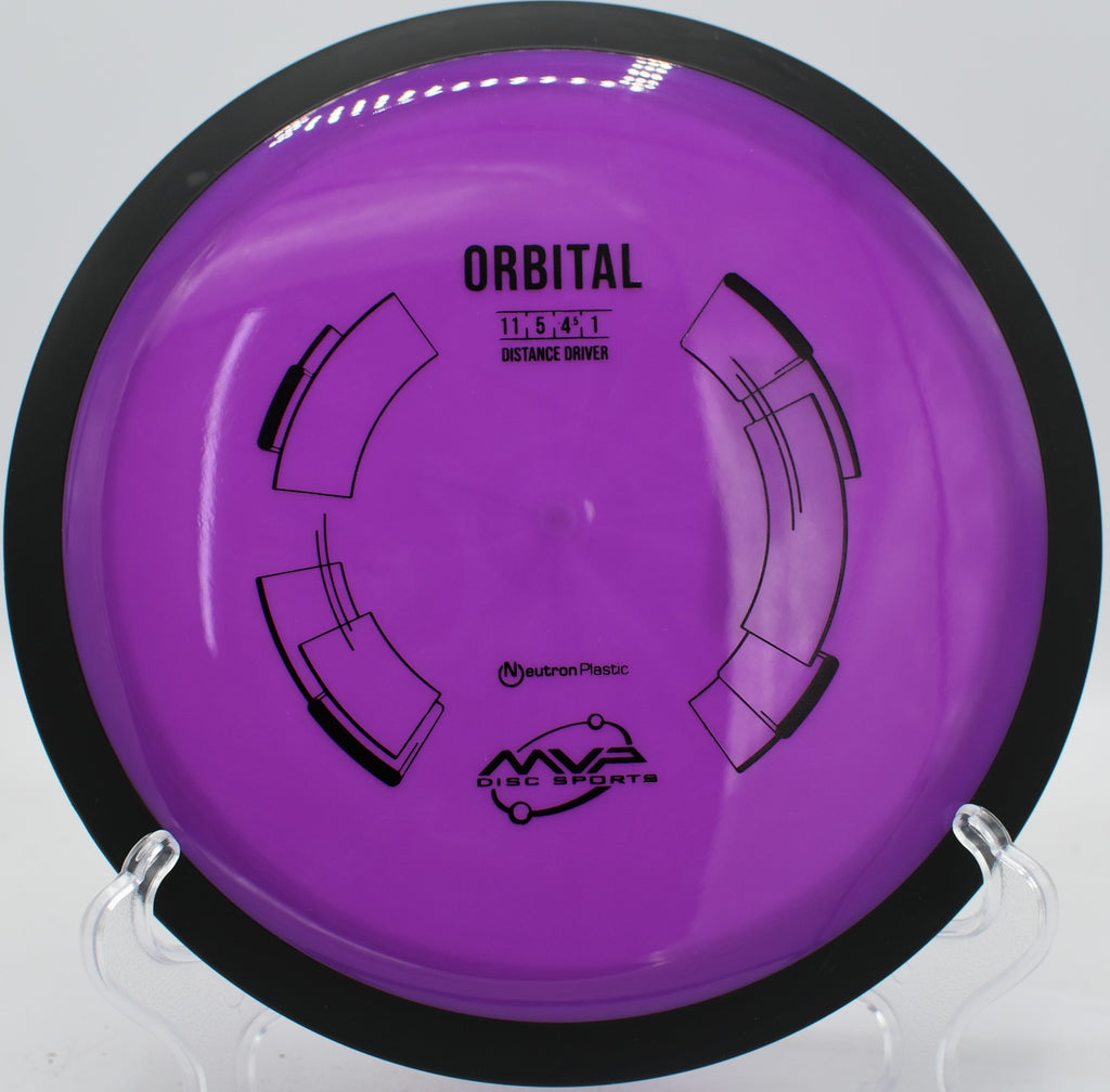 MVP Orbital in Neutron plastic panning wide right before gliding into the edge of Circle 2 at Idlewild.

