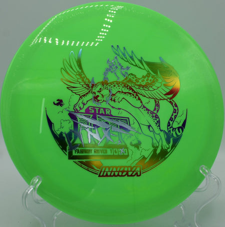 Innova Star Lynx driver staged on tee pad for a precision fairway shot at Pleasant Valley Disc Golf Course in Owensboro, Kentucky