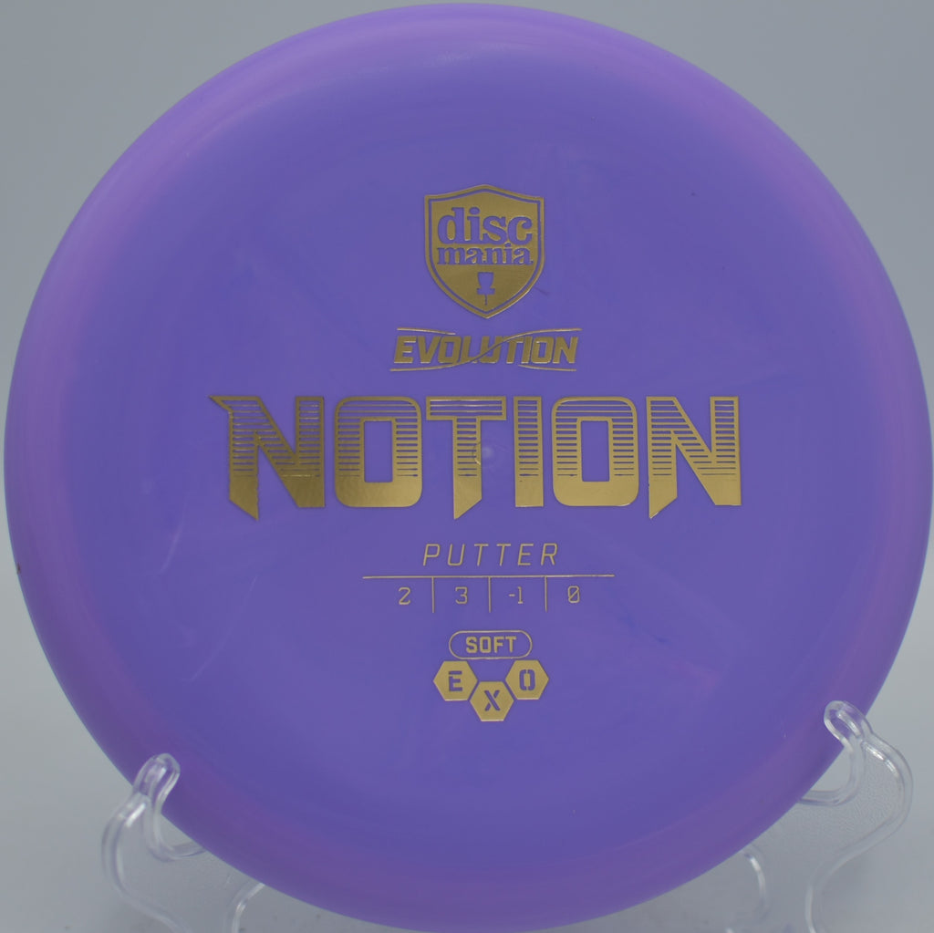 Exo Soft Notion landing softly under the basket at Waterworks Park Disc Golf Course in Kansas City, Missouri.