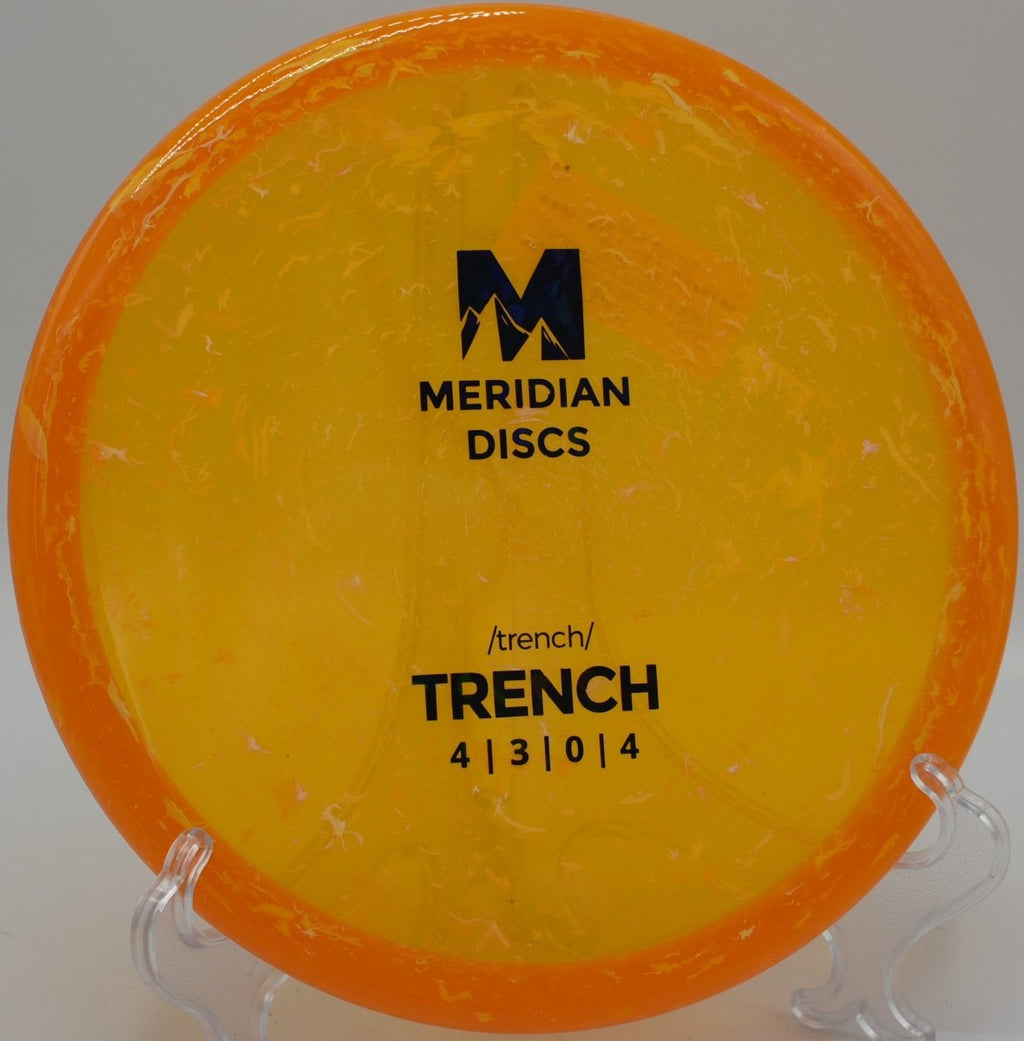 Meridian Trench utility skip shot near the green at DeLaveaga Disc Golf Course in Santa Cruz, California