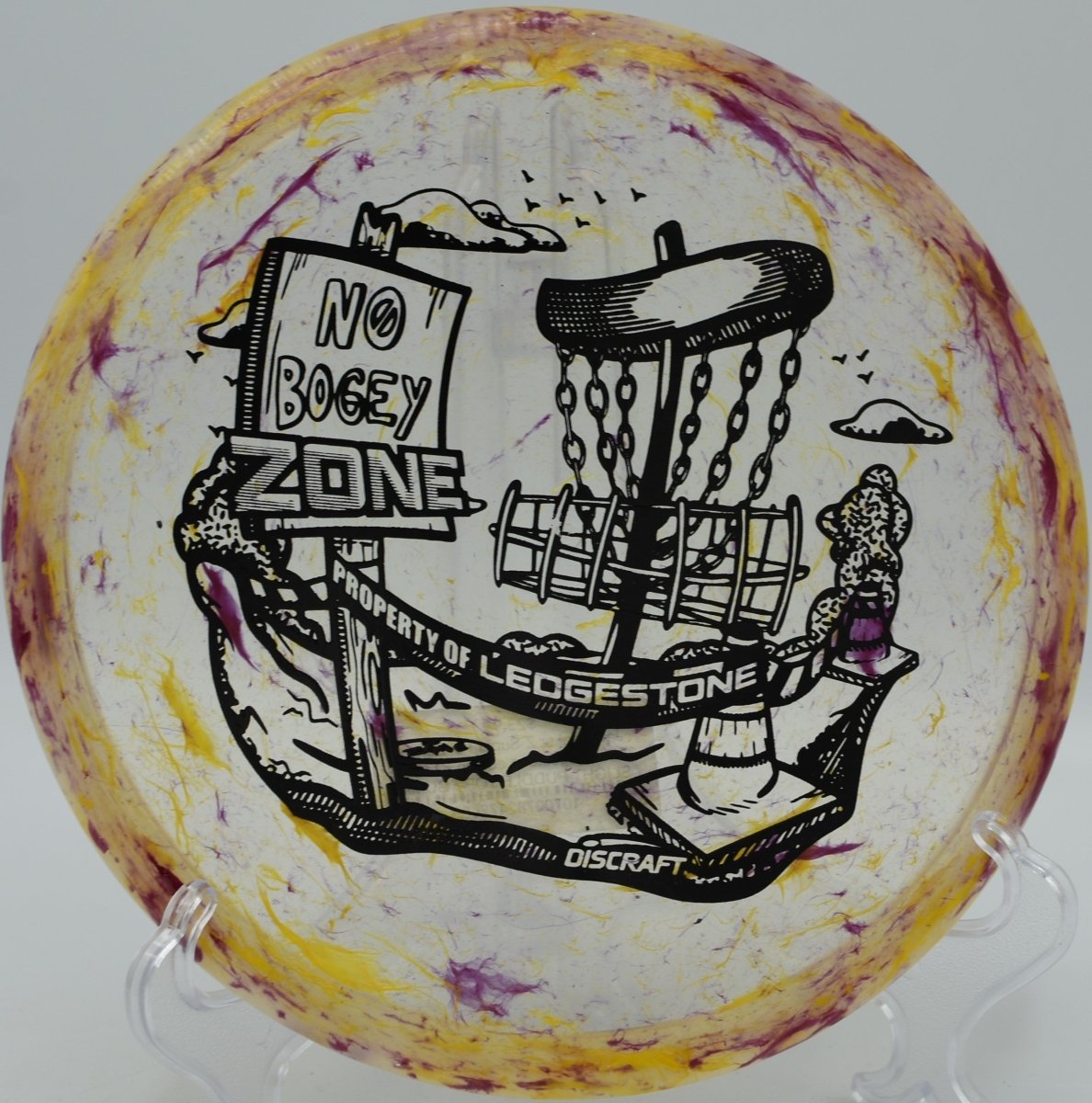 2026 Ledgestone Zone controlled backhand fade at Trophy Club Disc Golf Course in Trophy Club, Texas