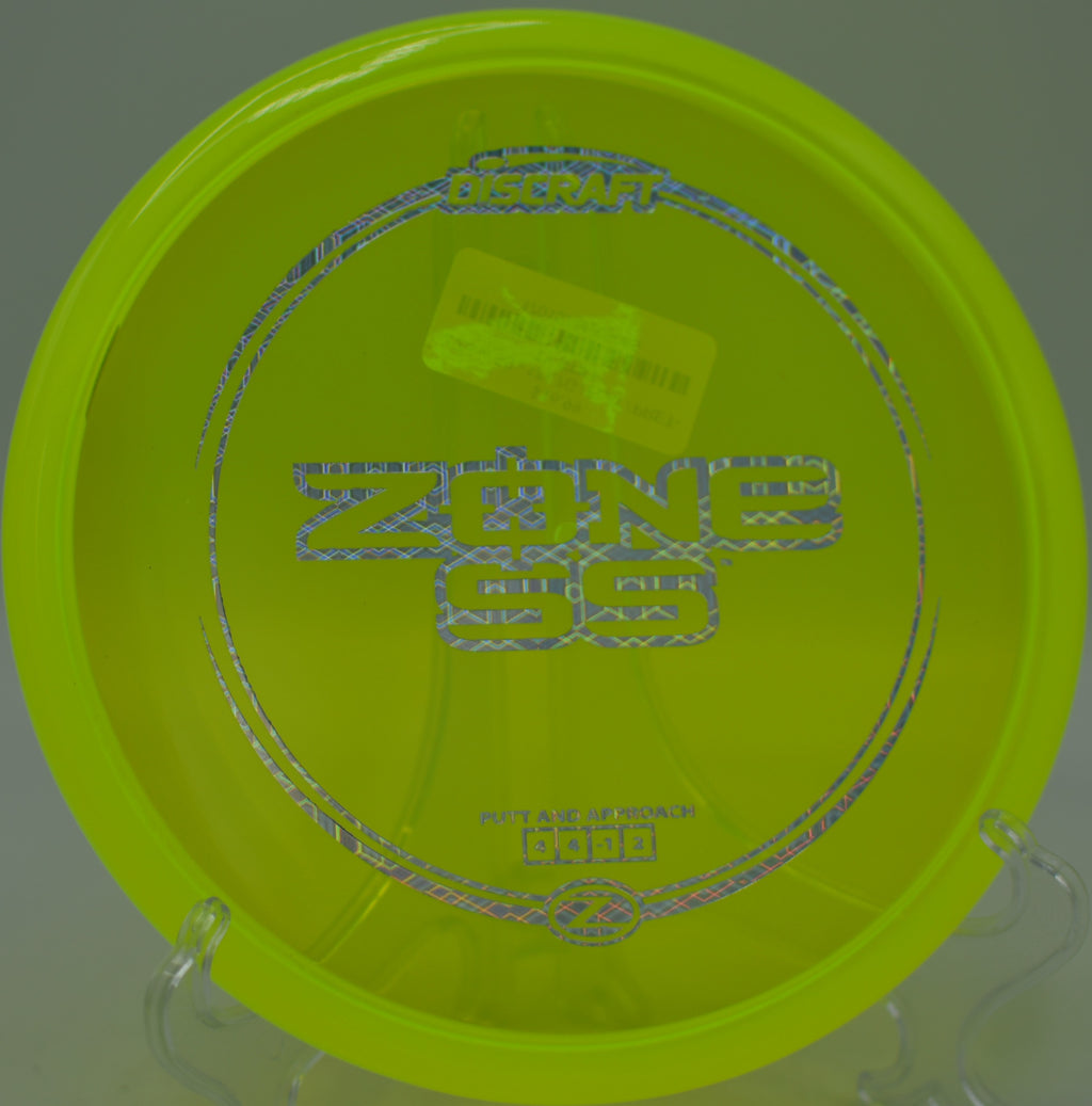 Discraft Z Zone SS staying stable on approach at Grand Central Station Disc Golf Course in Central, South Carolina.
