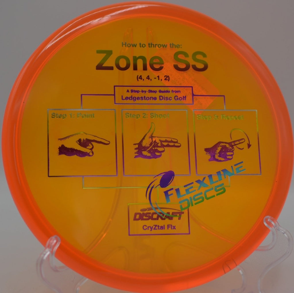 CryZtal FLX Zone SS showing straight flight with touch at Elk Creek Disc Golf Course in Evergreen, Colorado