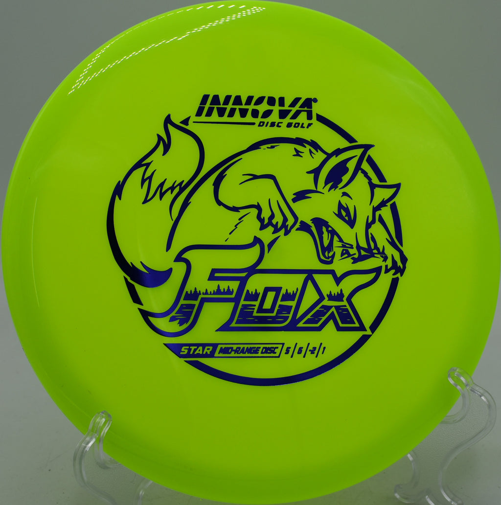Star Fox Innova midrange executing technical touch lines at Blue Ribbon Pines Disc Golf Course in East Bethel, Minnesota.