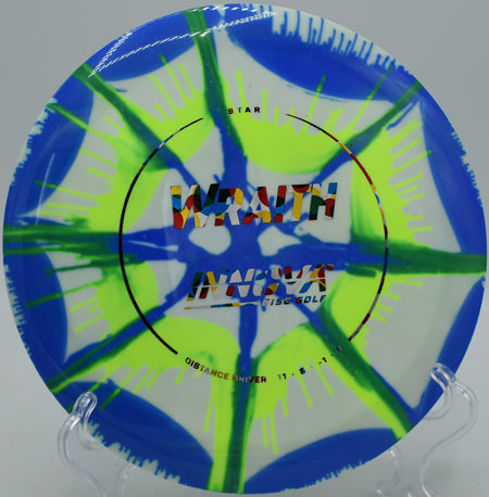 Bright I-Dye Star Wraith on a downwind bomb at Kincaid Park in Anchorage, Alaska