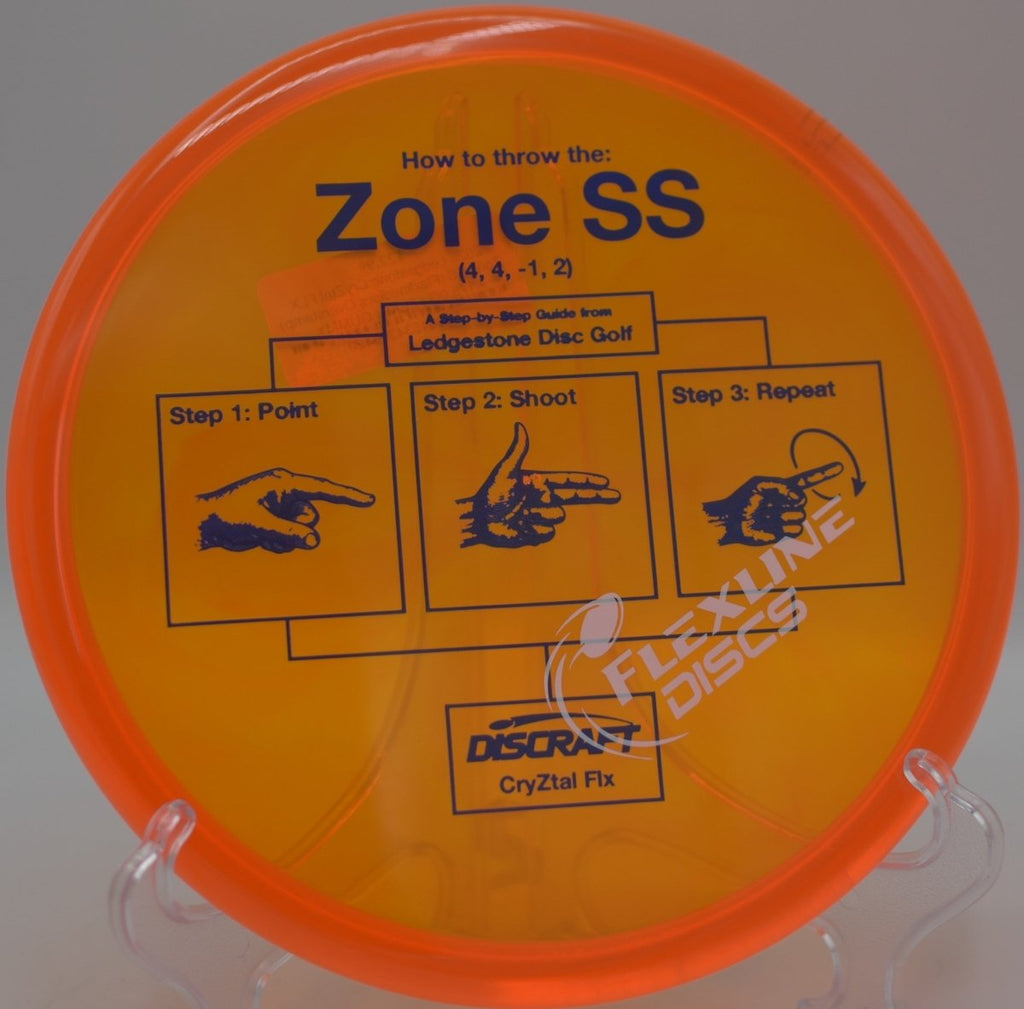 Discraft CryZtal FLX Zone SS executing a finesse forehand at Hawthorne Park Disc Golf Course in Meridian, Idaho