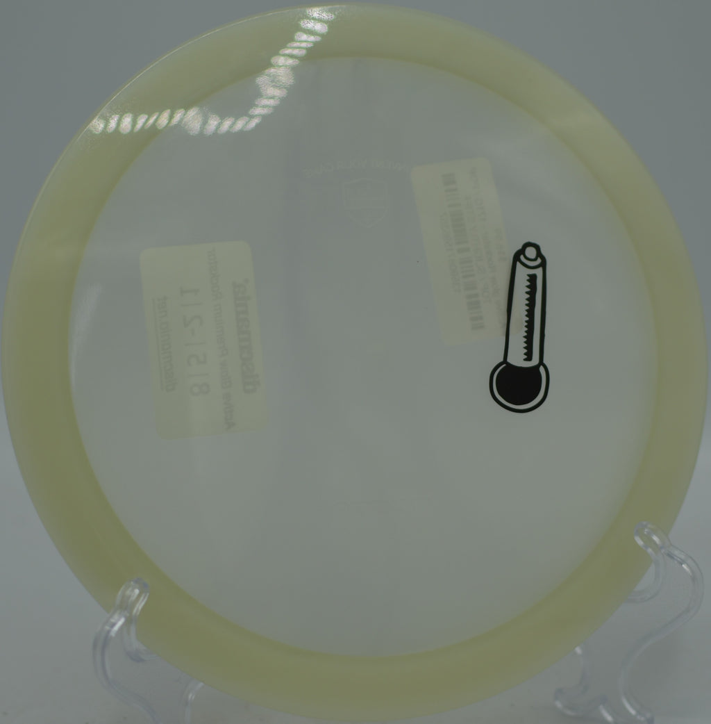 Discmania Active Premium Rockstar fairway driver floating straight fairway lines at Wickham Park Disc Golf Course in Manchester, Connecticut.