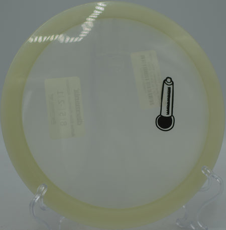 Discmania Active Premium Rockstar fairway driver floating straight fairway lines at Wickham Park Disc Golf Course in Manchester, Connecticut.