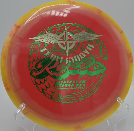 Player throwing a Halo Star Rollo Team Stamp on a gentle turnover shot at Harmon Hills Disc Golf Course in Fall Branch, Tennessee.