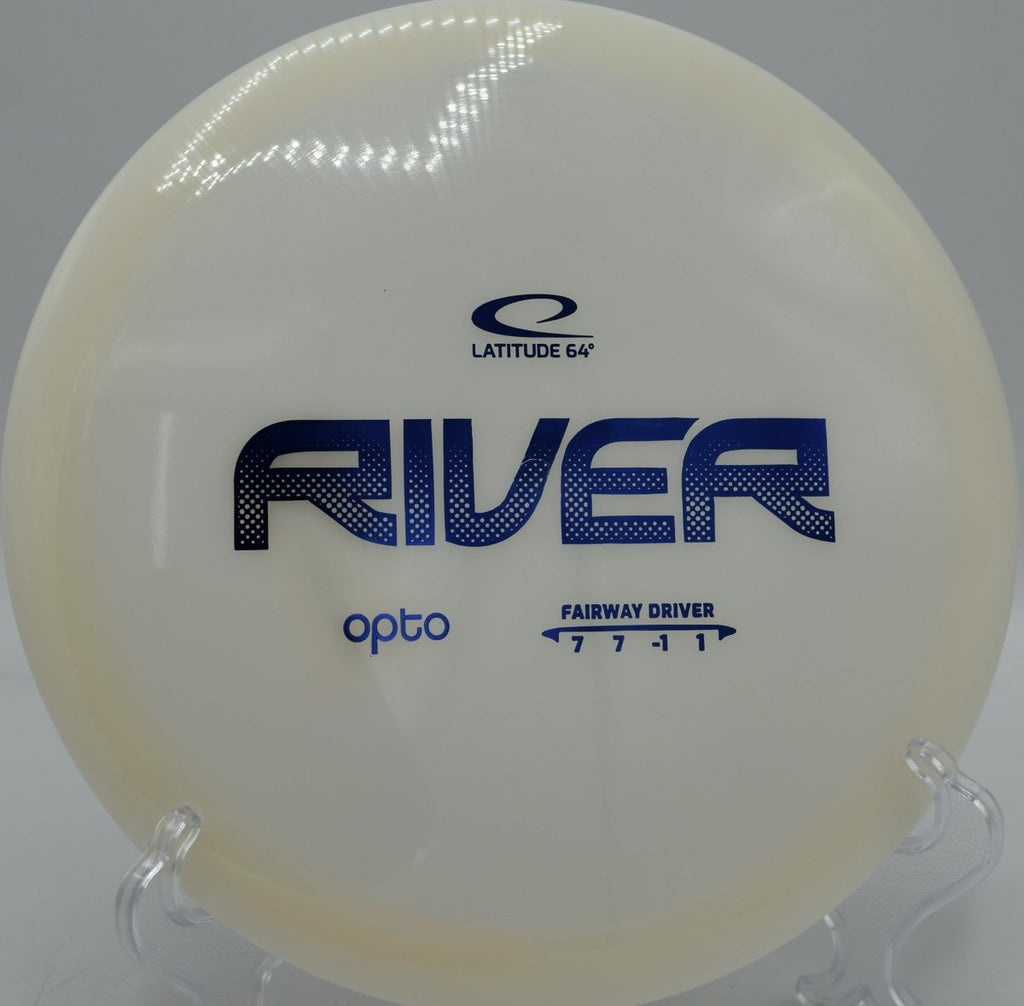Latitude 64 Opto River fairway driver floating effortless distance at McBeth Championship Disc Golf Course in Appling Georgia