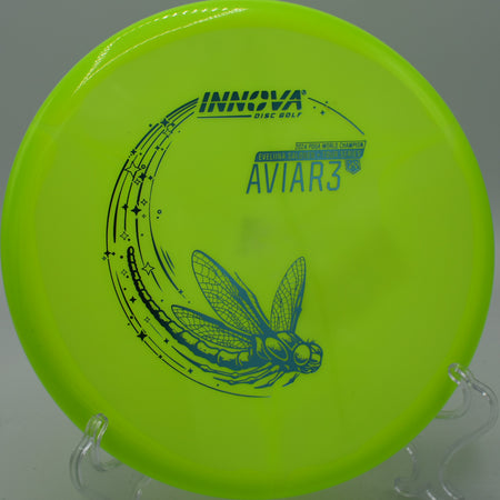 Innova Halo Glow Aviar3 glowing green at The Fort Disc Golf Course in Ogden, Utah

