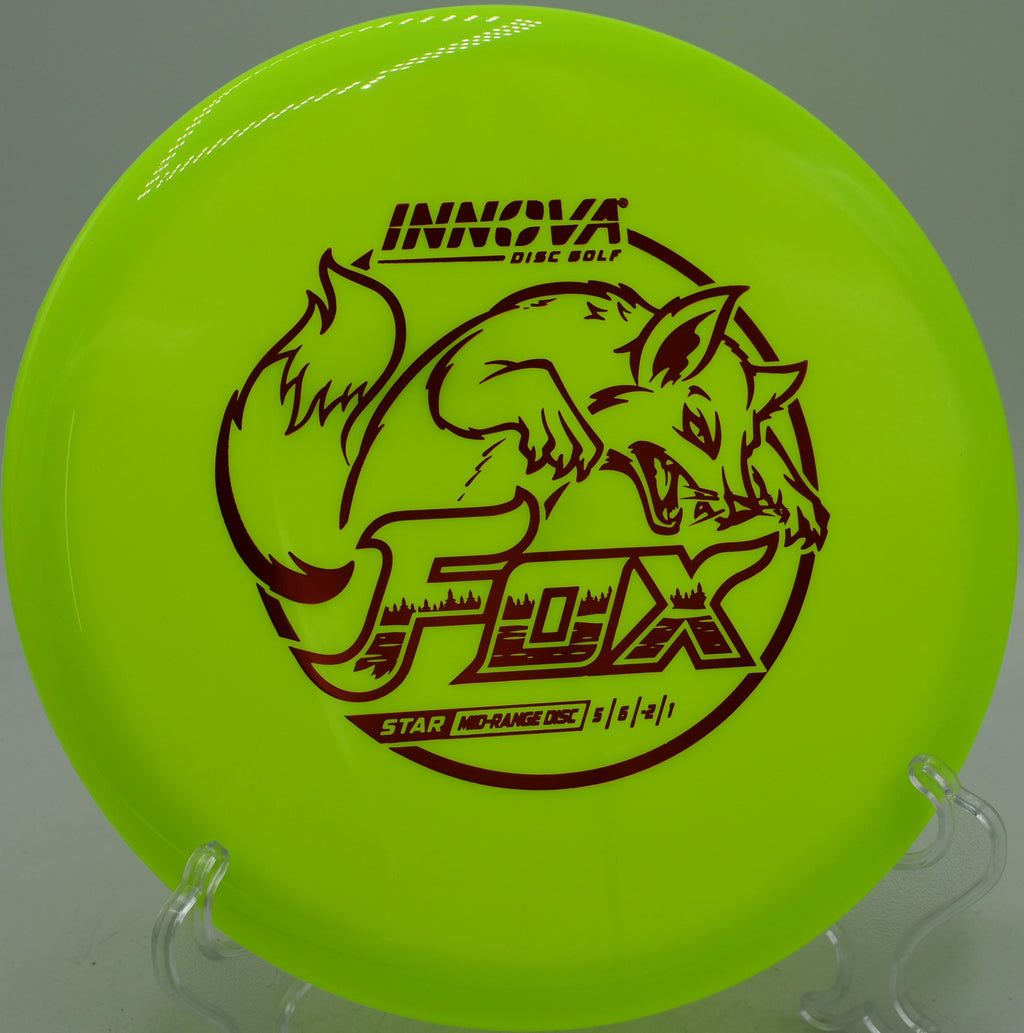 Innova Star Fox consistent midrange launched flat at Northwood Black Disc Golf Course in Morton, Illinois.
