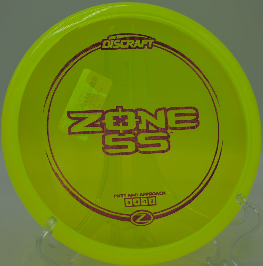 Z Zone SS floated on a soft hyzer at Highland Park Disc Golf Course in Joliet, Illinois.