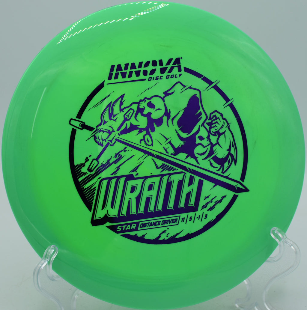 Innova Star Wraith distance driver bombed down a wooded fairway at Blue Ribbon Pines in East Bethel, Minnesota
