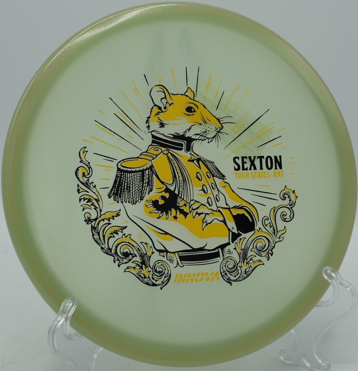 Nate Sexton Tour Series Rat displayed at Lake Marshall DGC, Montross VA for placement shots
