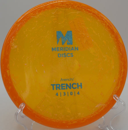 Marbled Clarus Trench forehand scramble line at Blue Ribbon Pines Disc Golf Course in East Bethel, Minnesota