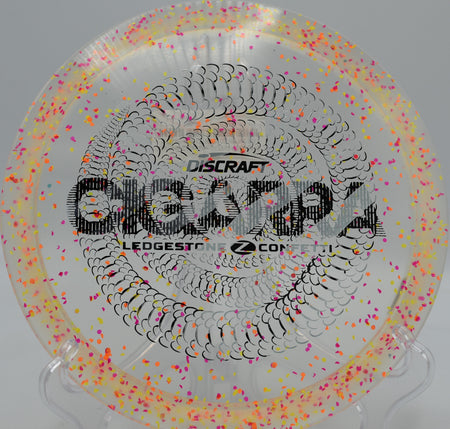 Z Confetti plastic Cigarra executing a turnover line at SeaTac Disc Golf Course in Washington