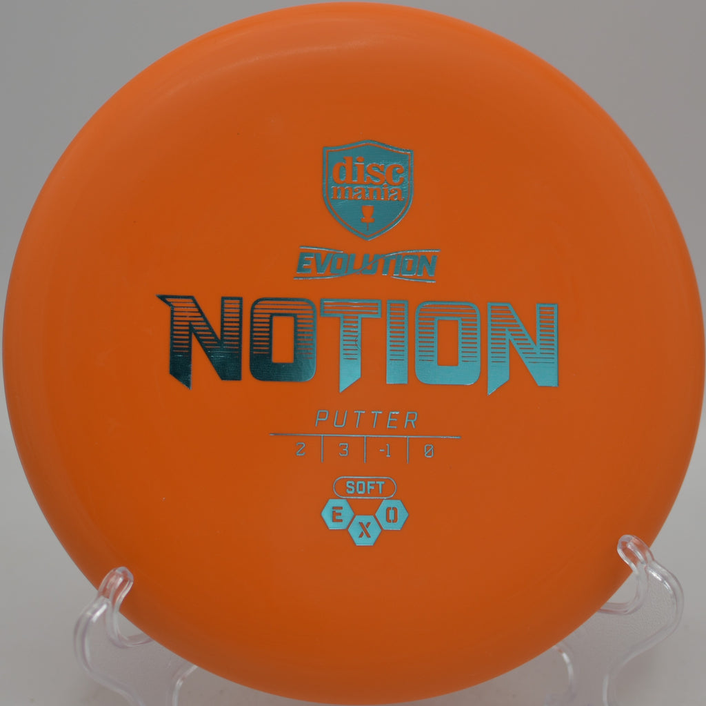 Soft, grippy Exo Notion gliding straight toward the target at Stafford Lake Disc Golf Course in Novato, California.