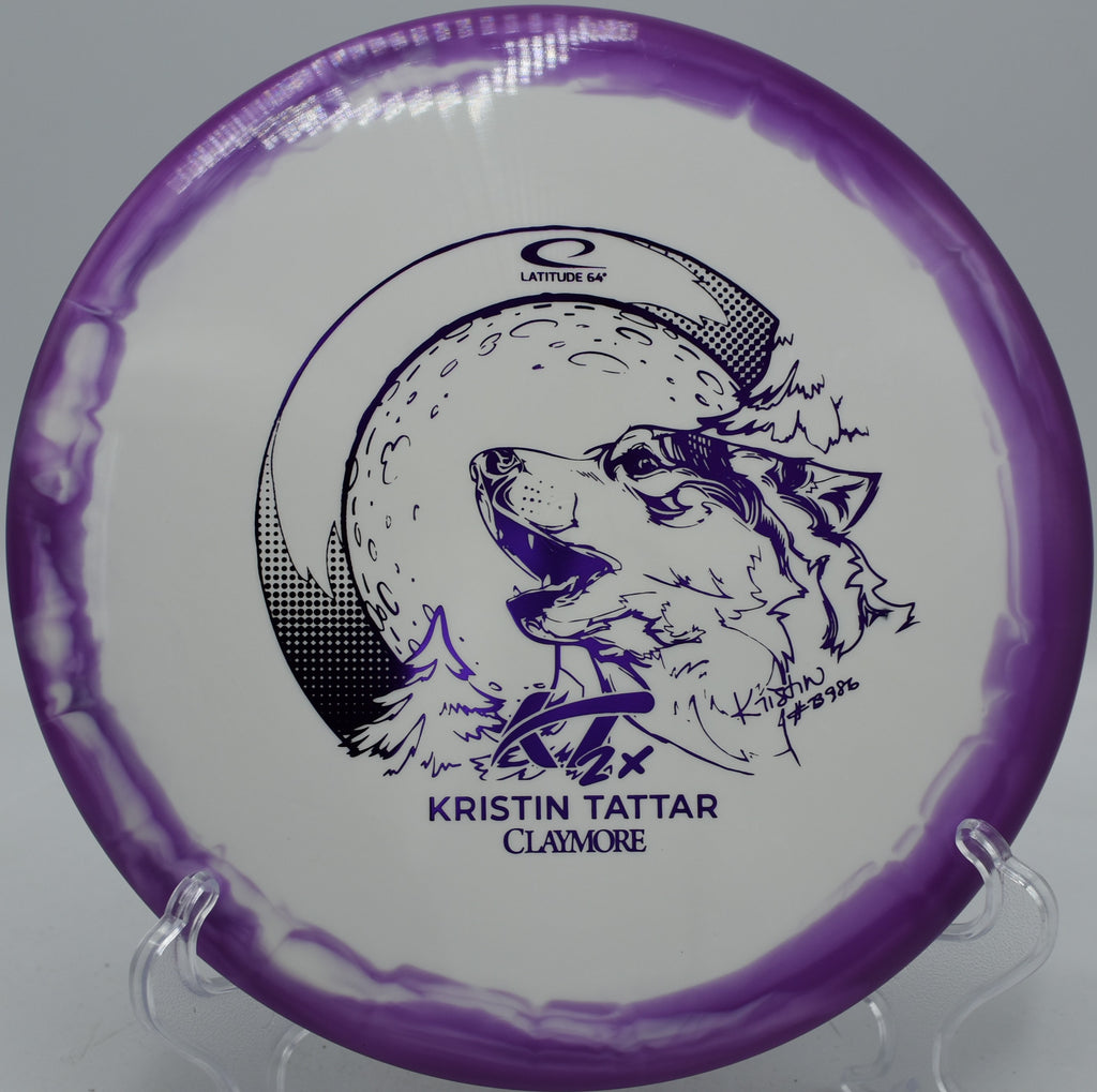 2024 Kristin Tattar Gold Orbit Claymore Latitude 64° stable midrange carving fairways at Milo McIver Disc Golf Course in Estacada, Oregon.