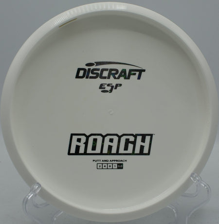 Discraft Solid White ESP Roach featured at DeLaveaga DGC, Santa Cruz CA for accurate putting and touch shots