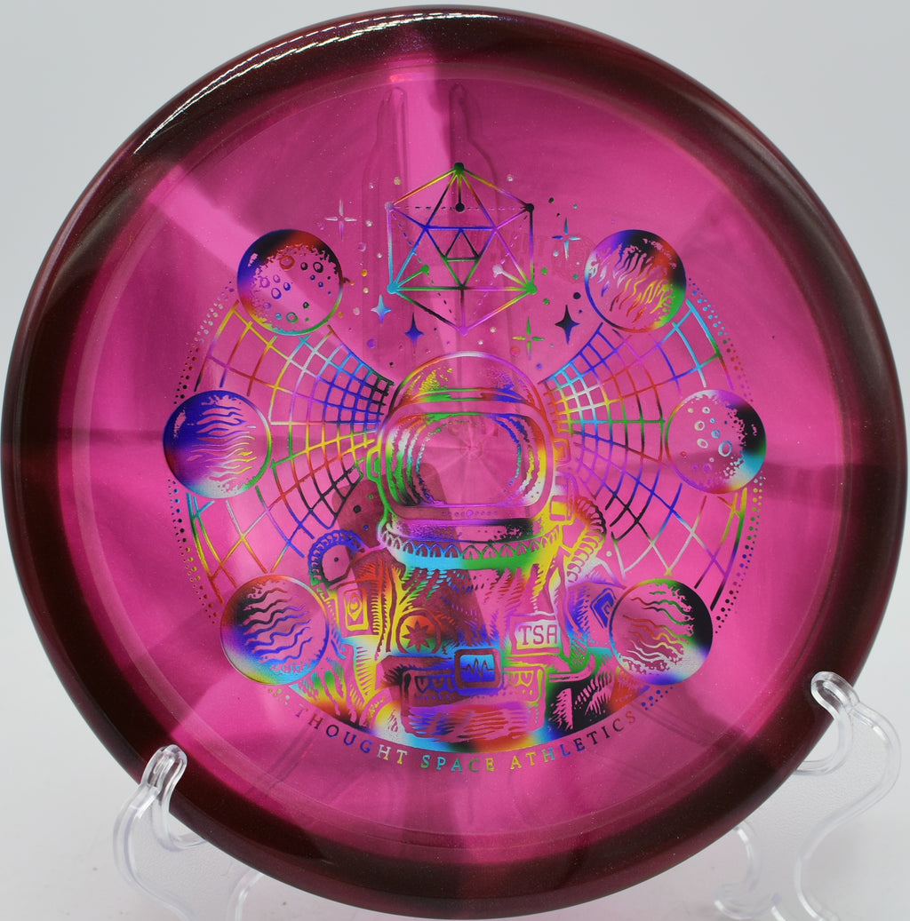 TSA VEX Vessel disc locking onto forehand lines at Milo McIver Disc Golf Course in Estacada, Oregon.