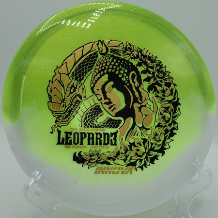 Duo Leopard3 Ohn Scoggins Tour Series fairway driver gliding down a wooded tunnel fairway at Arrowhead Park Disc Golf Course in Myrtle Beach, South Carolina