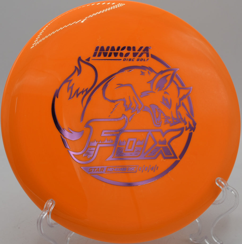 Star Fox Innova midrange carving a clean straight shot at Fountain Hills Disc Golf Course in Fountain Hills, Arizona.