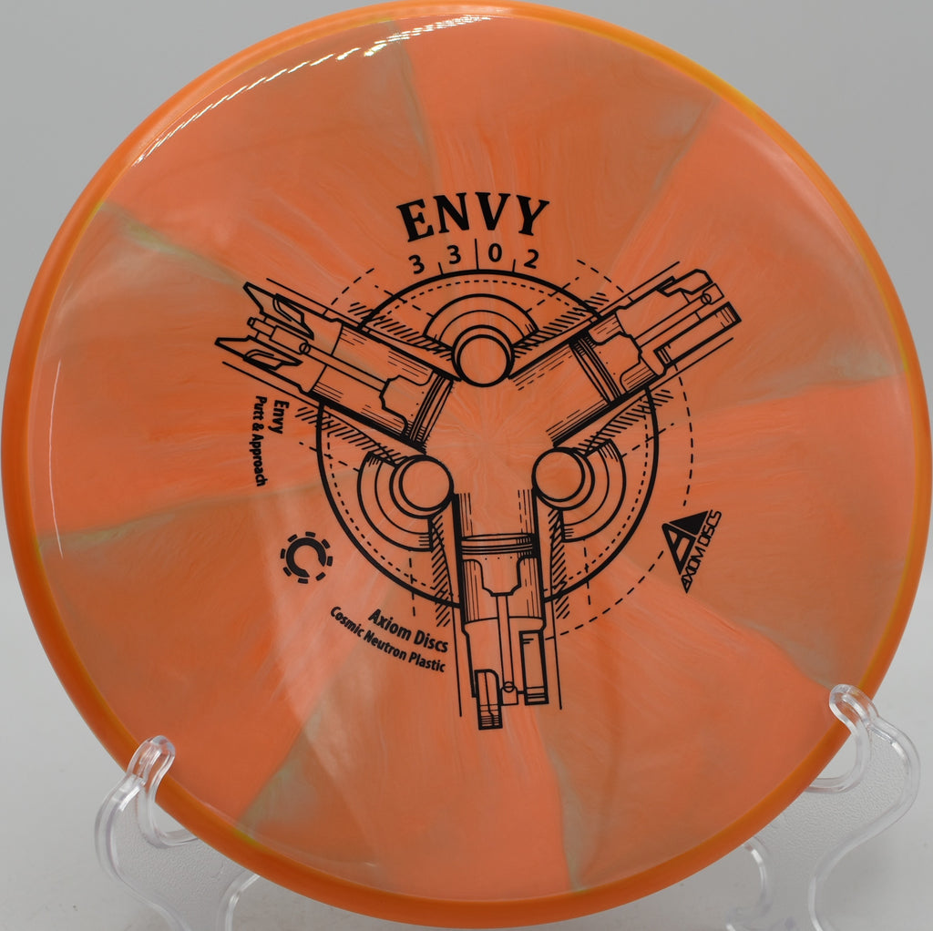 Cosmic Neutron Envy released forehand for a smooth approach at Fountain Hills Disc Golf Course in Fountain Hills, Arizona.