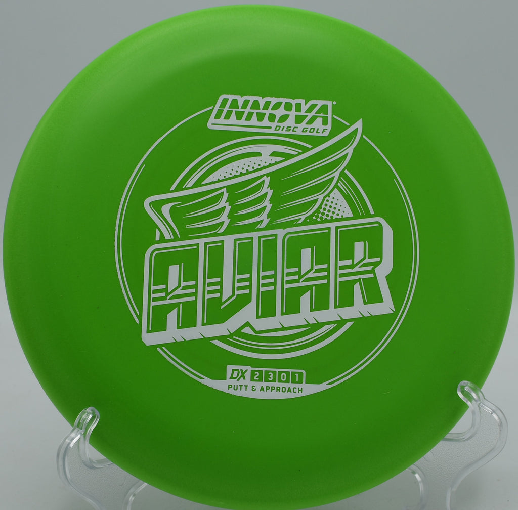 Dependable DX Aviar putter dropping into chains at Idlewild Disc Golf Course in Burlington, Kentucky