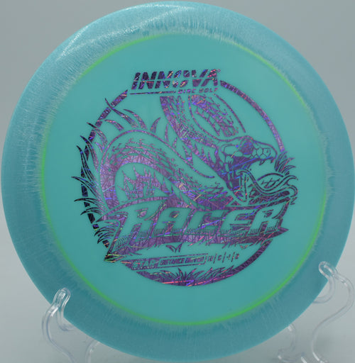 Innova Star Racer holding a laser-straight forehand line with a forward fade at Cedar Hill Disc Golf Course in Nashville, Tennessee