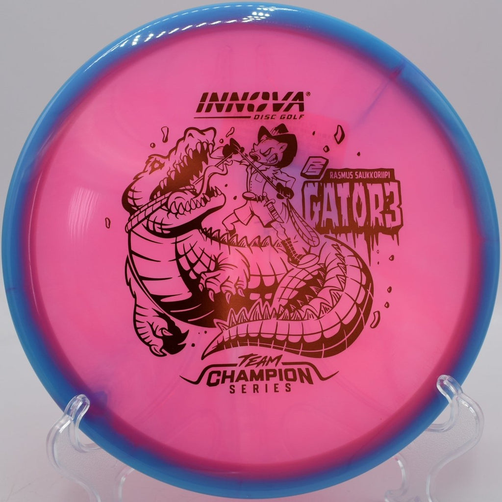 Innova Halo Champion Gator3 flat top midrange fighting headwinds with reliable finish in Santa Cruz California
