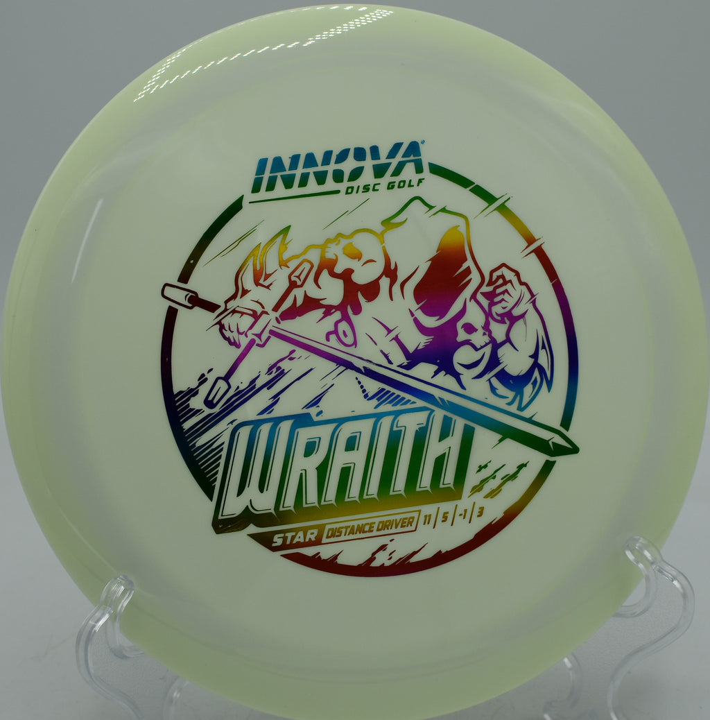 Innova Star Wraith disc carving a flex line through open fairways at Hornets Nest Disc Golf Course in Charlotte, North Carolina