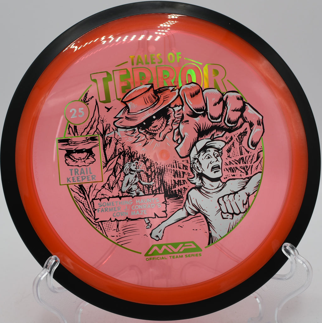 Proton Trail Halloween Special launching on a smooth hyzer flip line at Pier Park Disc Golf Course in Portland, Oregon.