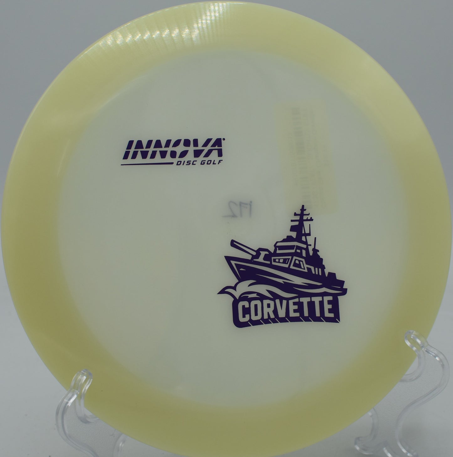 Classic Glow Star Corvette glowing on a night round drive at Orangevale Park DGC in Orangevale, California

