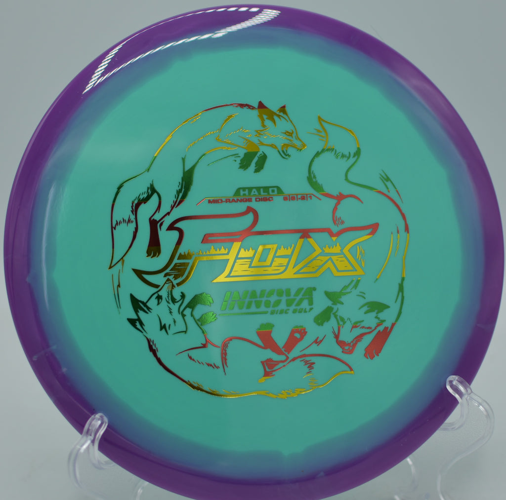 Hyzer-flip release with Halo Star Fox tracking straight down a wooded lane at Idlewild Disc Golf Course in Burlington, Kentucky.