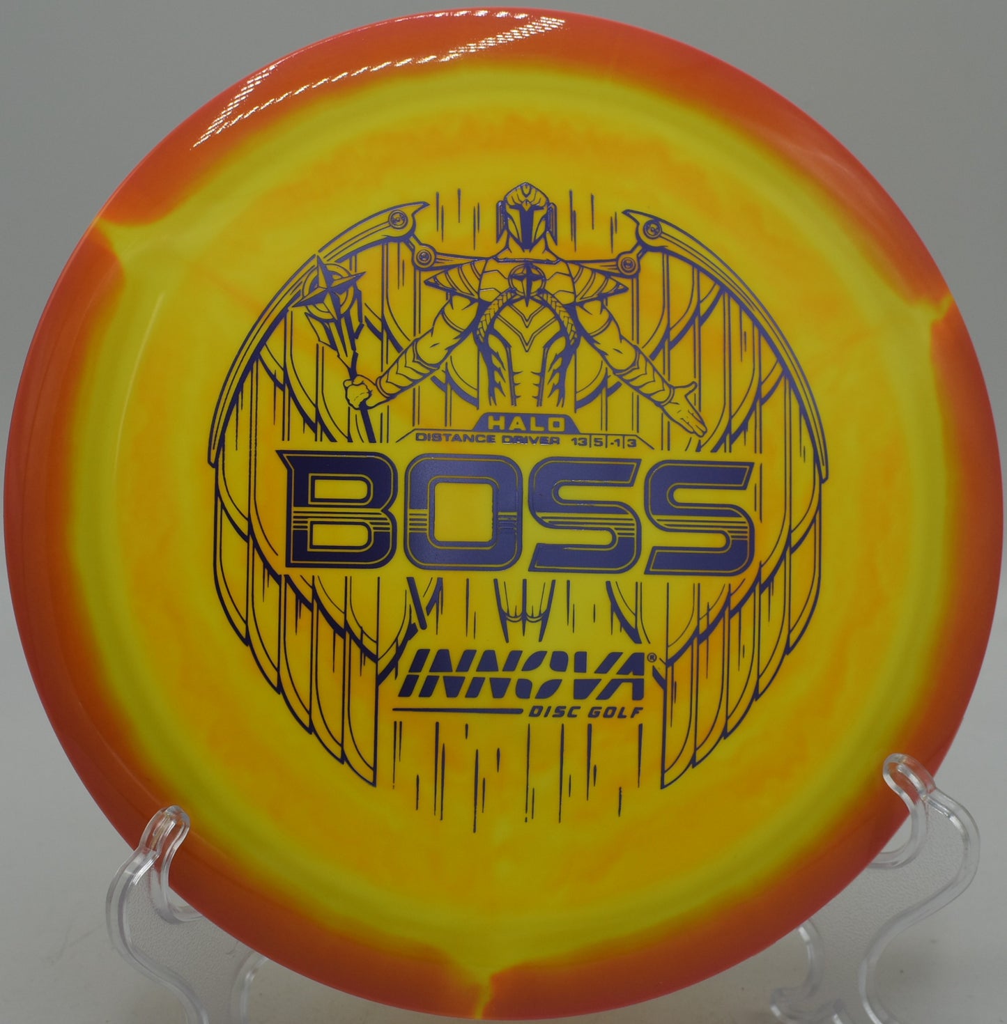 Innova Halo Star Boss high-speed forehand drive at Blue Ribbon Pines Disc Golf Course in East Bethel, Minnesota