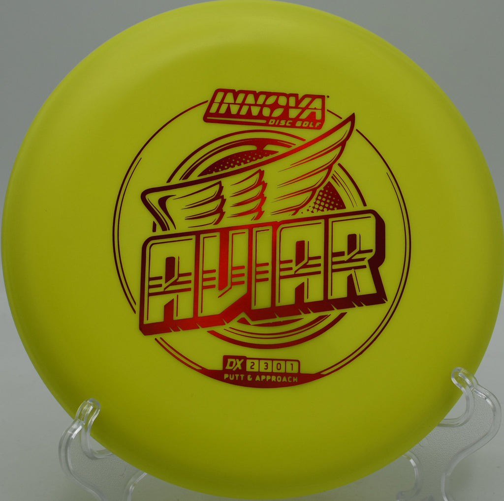 Straight-flying DX Aviar approach shot at Hornets Nest Disc Golf Course in Charlotte, North Carolina
