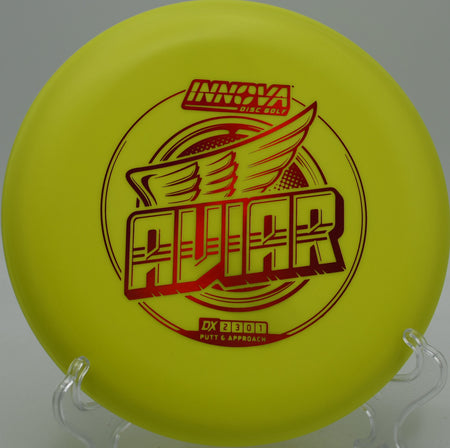 Straight-flying DX Aviar approach shot at Hornets Nest Disc Golf Course in Charlotte, North Carolina