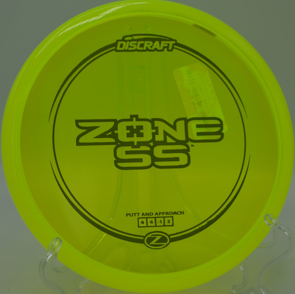 Z Zone SS finishing straight to basket at Brown Deer Park Disc Golf Course in Milwaukee, Wisconsin.