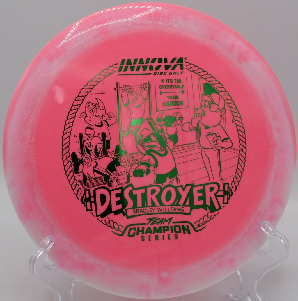 Bradley Williams Halo Star Baby Destroyer disc golf distance driver flying power line at Idlewild Pro Course Kentucky