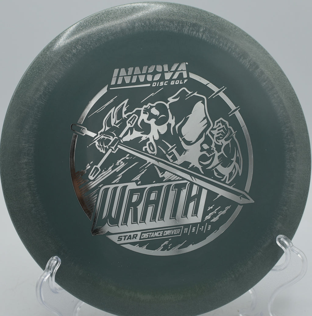 Innova Star Wraith high-speed driver flying a controlled hyzer at Stafford Lake Disc Golf Course in Novato, California