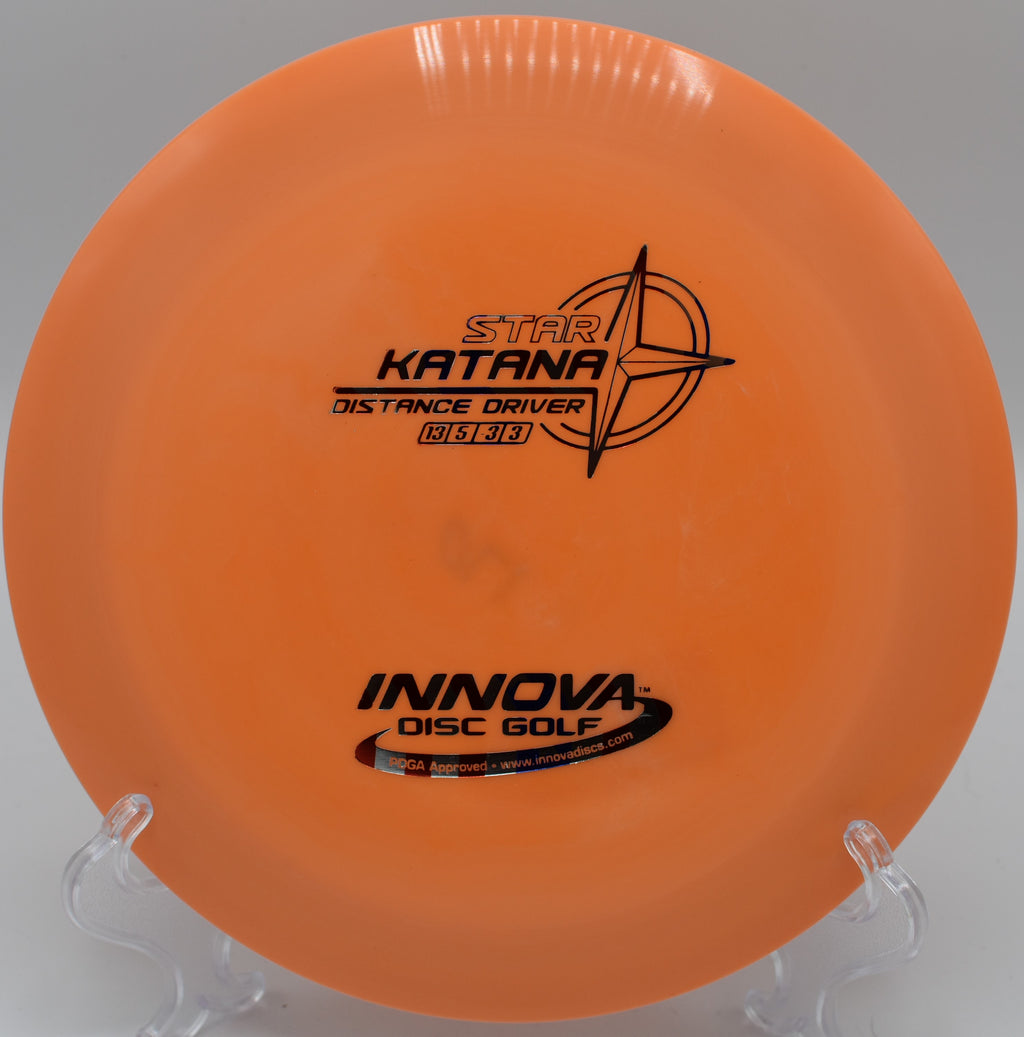 Star Katana soaring on a hyzer flip down Hole 7 at Idlewild Disc Golf Course, Burlington, Kentucky.
