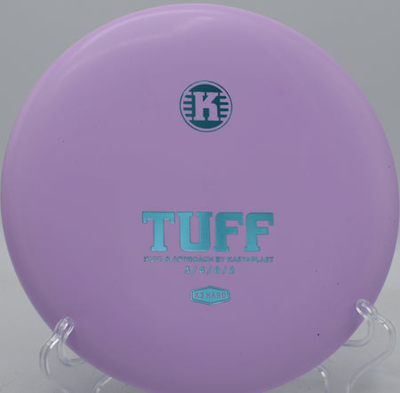 Thrown backhand, the K3 Hard Tuff holds an anhyzer angle with minimal fade at Leverich Park.


