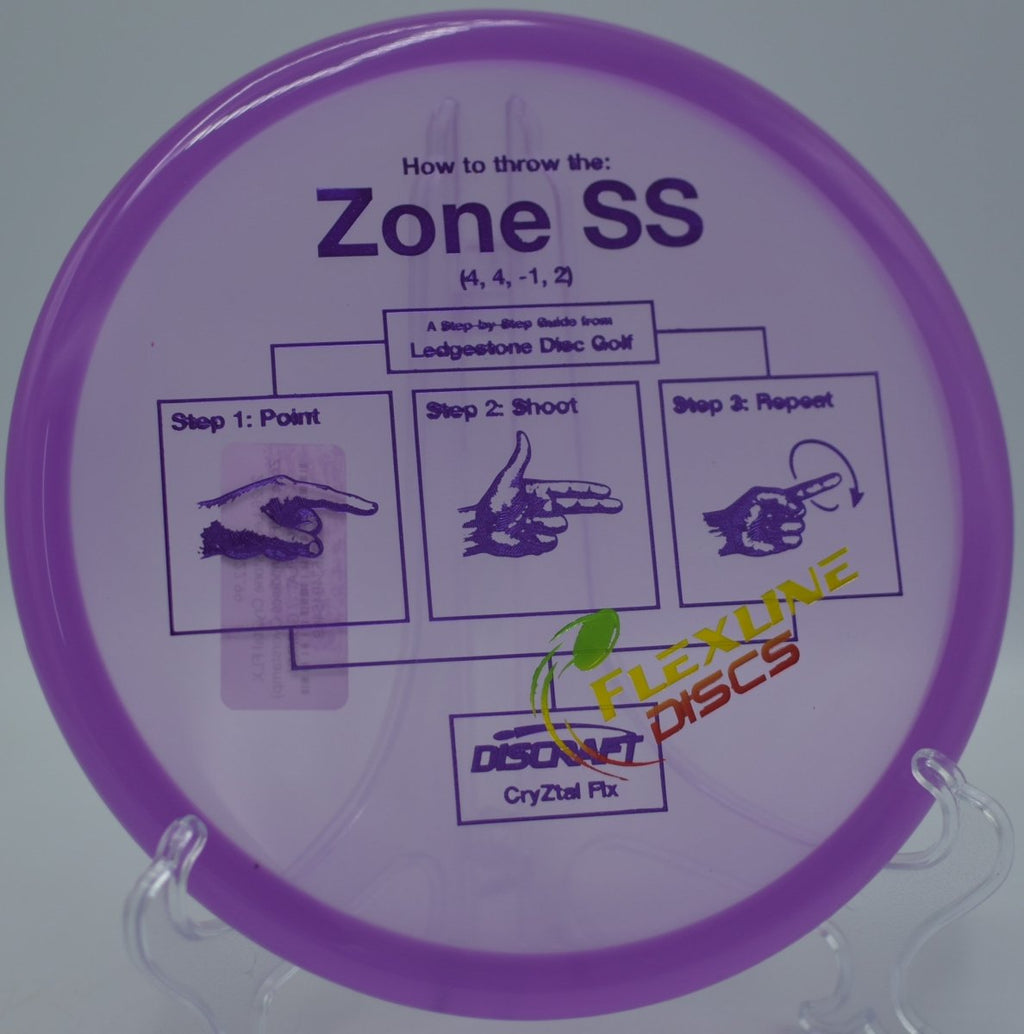 Discraft CryZtal FLX Zone SS delivering touch accuracy at Veterans Memorial Disc Golf Course in Woodbridge, Virginia