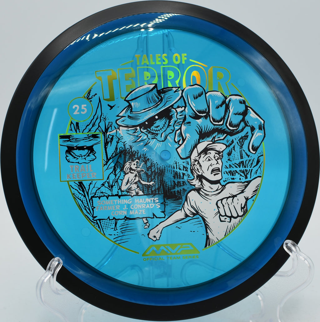 MVP Proton Trail Halloween disc flying high glide hyzer at Brickyard Disc Golf Course in Salt Lake City, Utah.