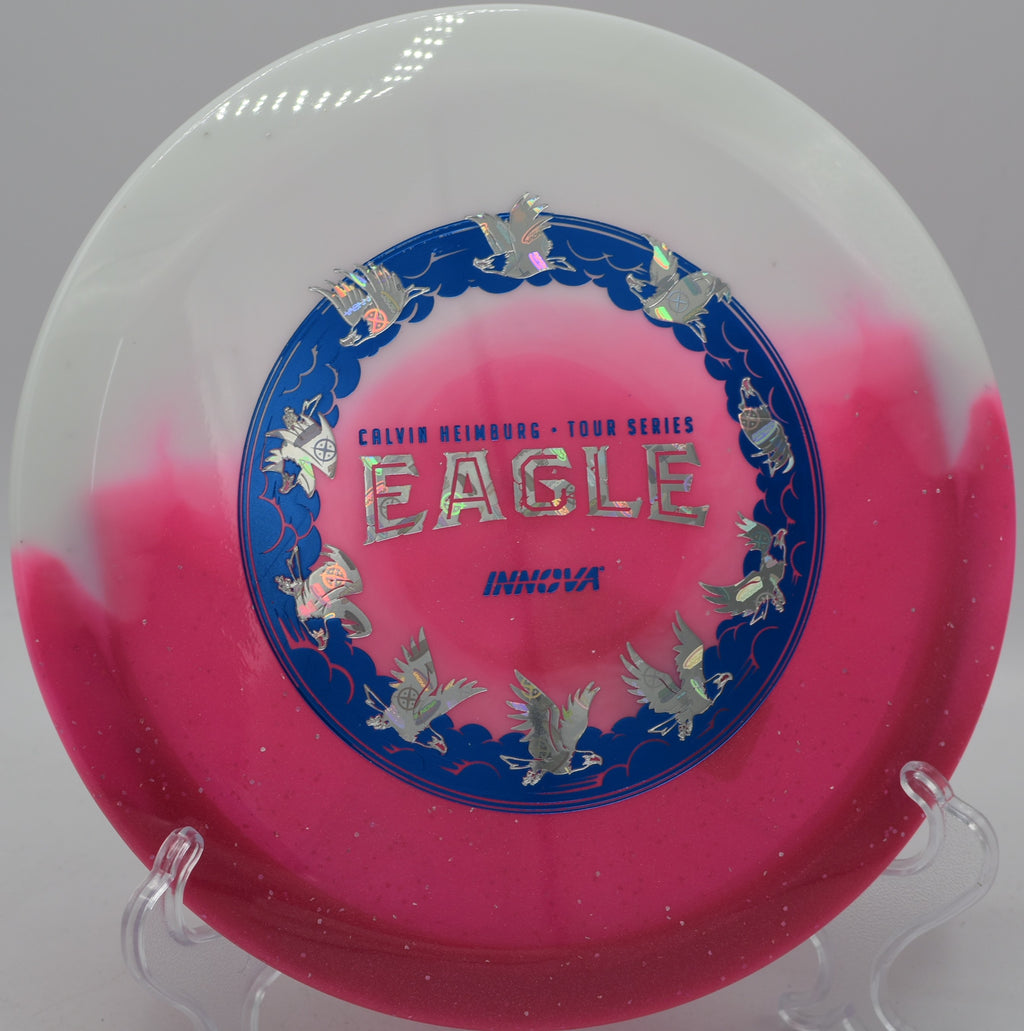 Duo Eagle Tour Series disc golf driver holding smooth anhyzer lines at Sandy Point Disc Golf Ranch, Lac Du Flambeau, Wisconsin