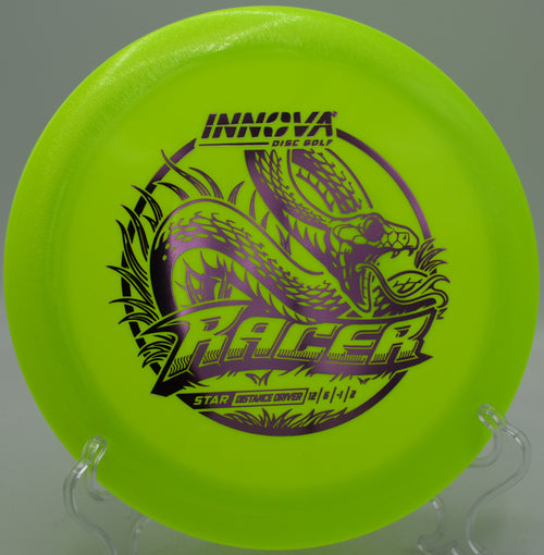 Overhead view of the Star Racer flying a subtle hyzer flip line with minimal fade at North Cove Disc Golf Course in Marion, North Carolina