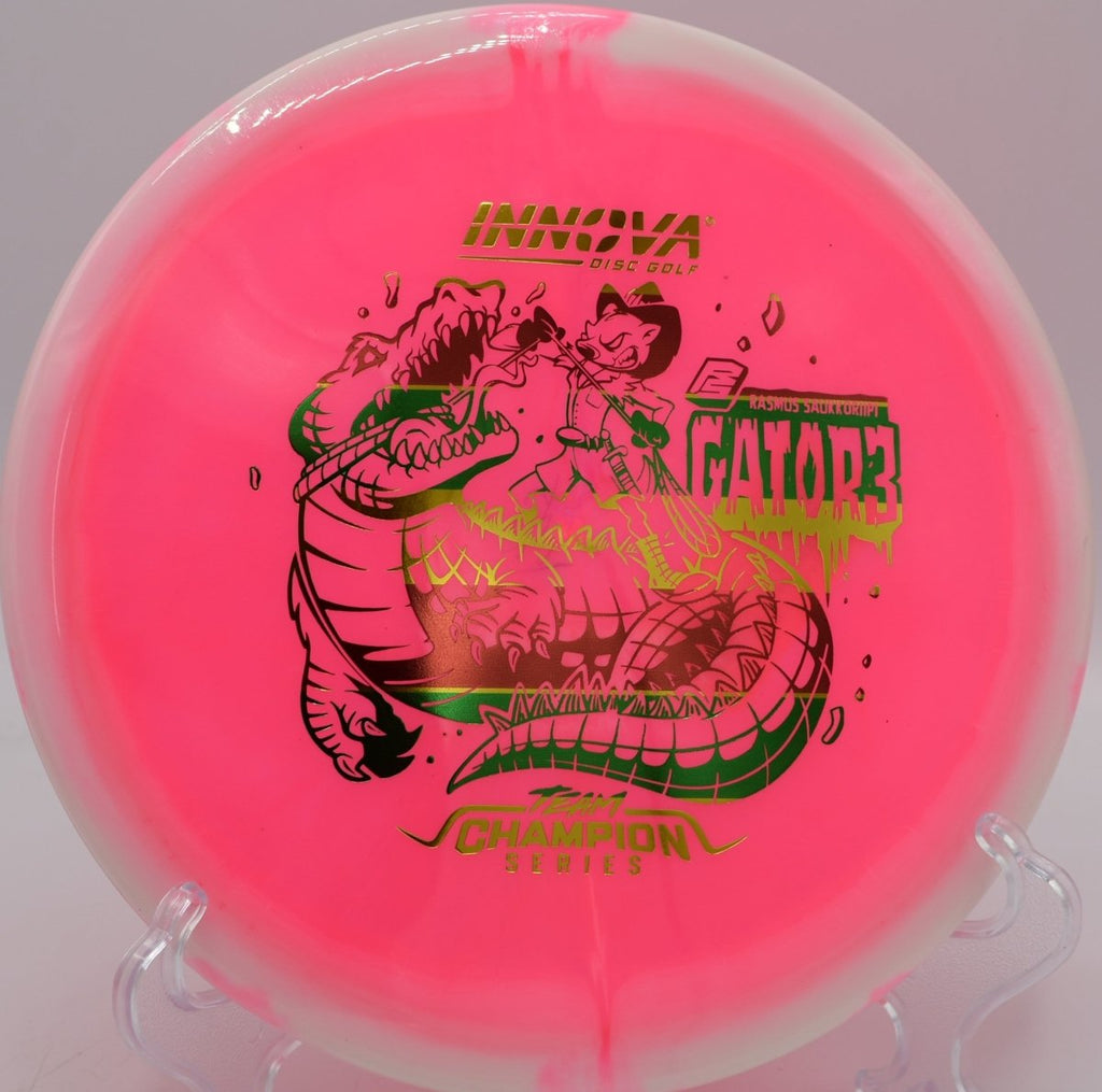 Innova Halo Champion Gator3 flat top midrange providing dependable fade control in Bend Oregon