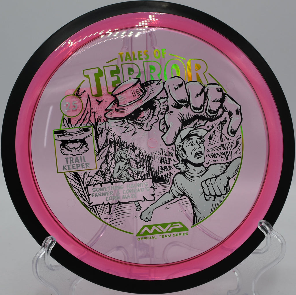 2025 MVP Proton Trail Halloween disc sailing flat at Crystal Mountain Resort DGC in Thompsonville, Michigan